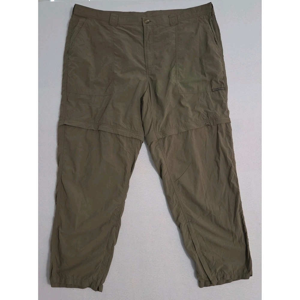 ExOfficio Pants Mens XXL Olive Buzz Off Convertible Zip Off Insect Repellent